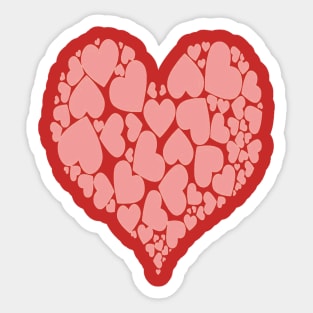 A Heart Full Of Love Pink Valentine Heart Sticker